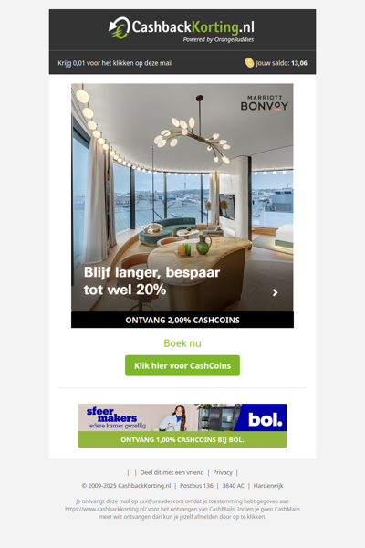 Bespaar tot 20% bij Marriott!