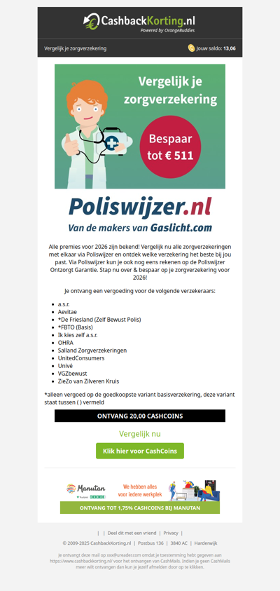 Bespaar tot 511 EUR op je zorgverzekering