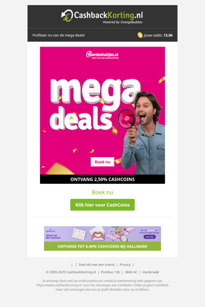 Mega deals bij voordeeluitjes.nl!
