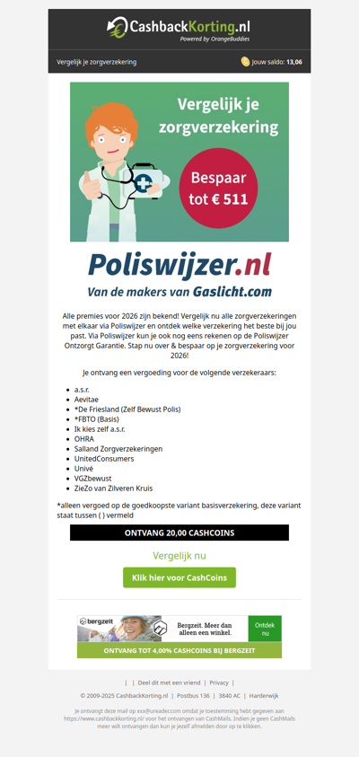 Bespaar tot 511 EUR op je zorgverzekering