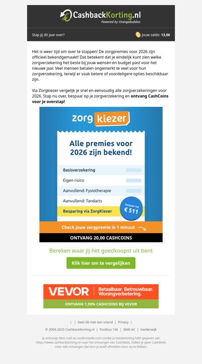 Bespaar tot 511 EUR op je zorgverzekering!