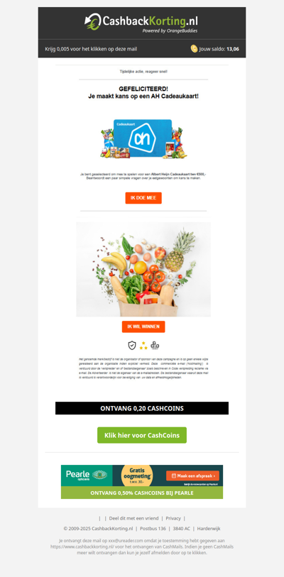 GEFELICITEERD! Je maakt kans op een AH cadeaukaart