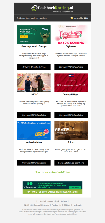 6 nieuwe deals voor wad