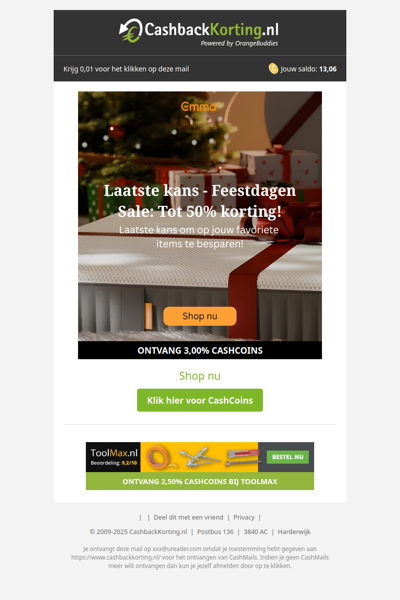 LAATSTE KANS: tot 50% korting bij Emma!