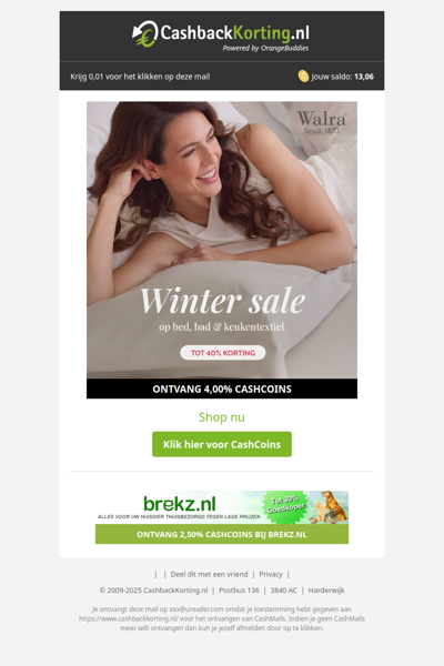 Tot 40% korting bij Walra