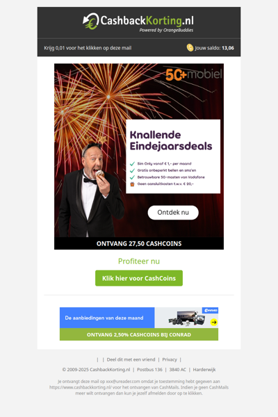 Knallende Eindejaarsdeals bij 50plusmobiel!