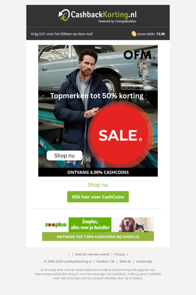 Tot 50% korting op topmerken bij OFM!