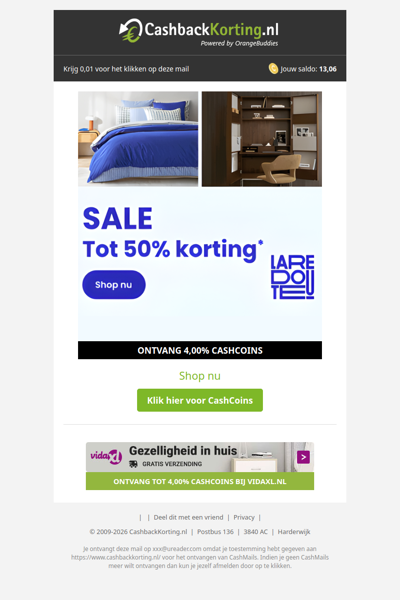 Tot 50% korting bij La Redoute