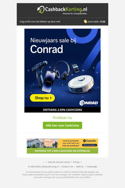 Nieuwjaars sale bij Conrad!