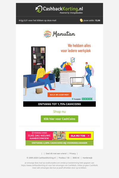 Alles voor je werkplek bij Manutan!