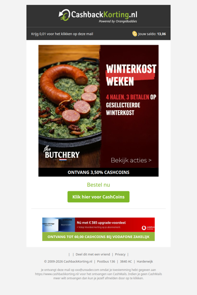 4 halen, 3 betalen bij The Butchery!