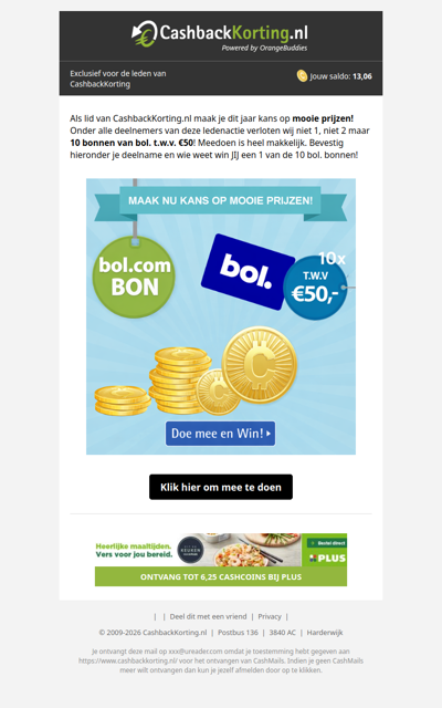 wad, maak kans op mooie prijzen!