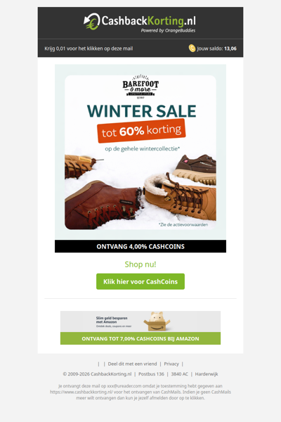 Tot 60% korting bij Barefoot & More!