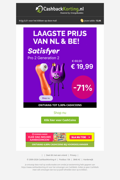 Nu met maar liefst 71% korting bij Willie.nl!