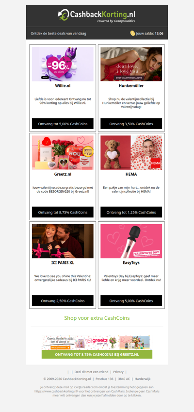 De beste Valentijn deals voor jou, wad!