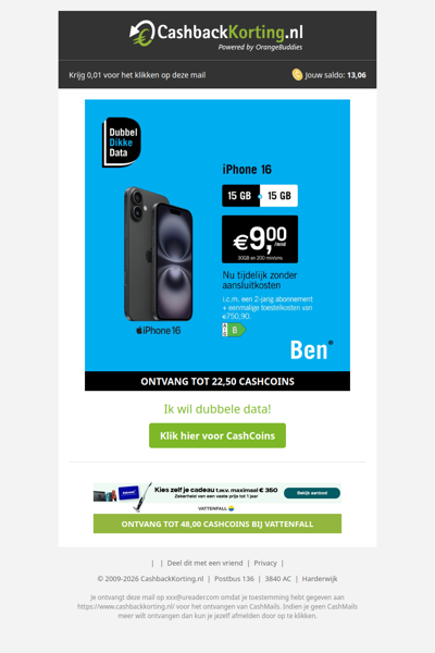 Dubbel Dikke Data met de iPhone 16 nu bij BEN