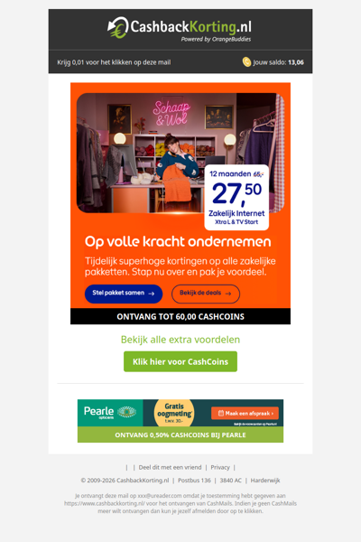 12 maanden lang 50% korting op zakelijk internet & TV