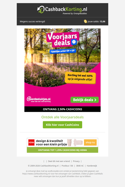 Voorjaarsdeals: tot wel 40% korting op je volgende uitje