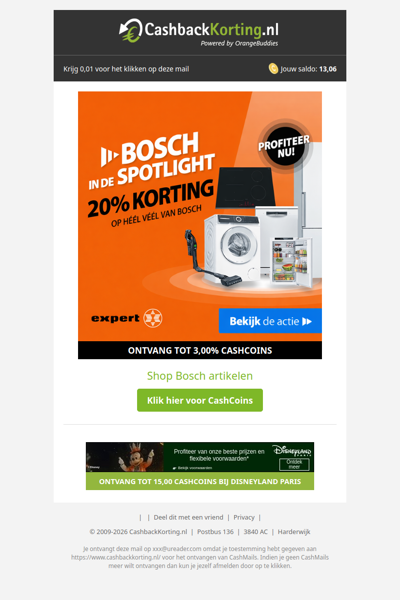 20% korting op heel veel van Bosch bij Expert