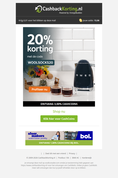 Nu 20% korting op jouw bestelling bij SMEG