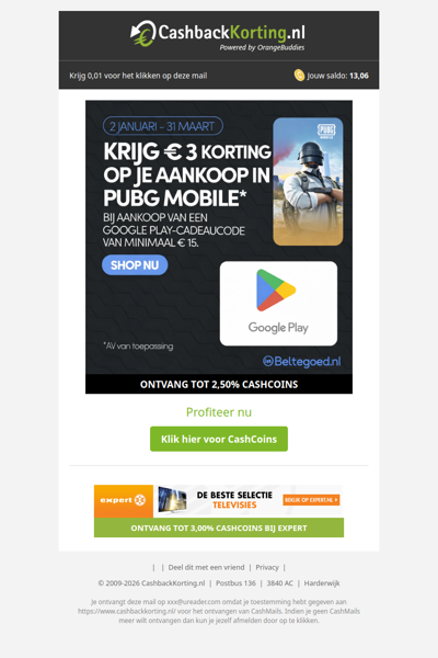 Krijg 3 EUR korting op je aankoop bij Beltegoed.nl