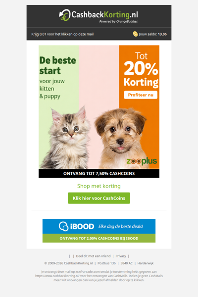 Tot 20% korting voor jouw nieuwe beste vriend
