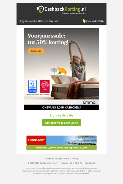 Het is Voorjaarssale bij Emma Sleep: tot 50% korting