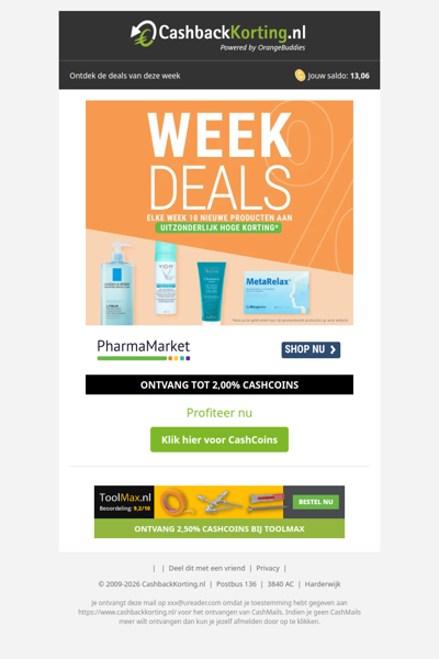 Ontdek de weekdeals van Pharmamarket