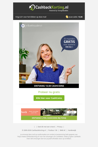 E-boekhouden.nl nu 15 maanden gratis voor starters