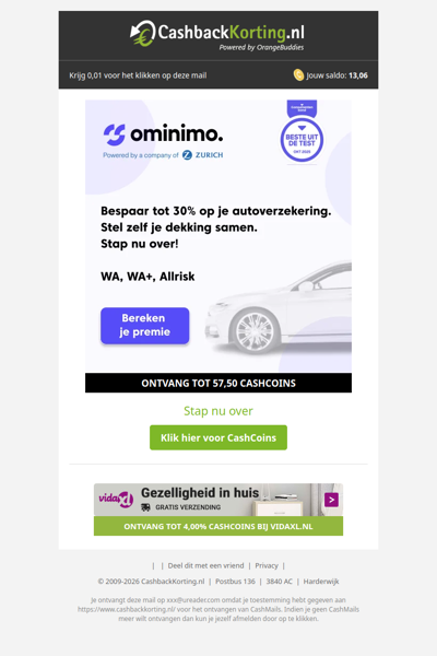 Bespaar tot 30% op jouw autoverzekering