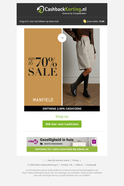 Final Sale bij Manfield: tot wel 70% korting