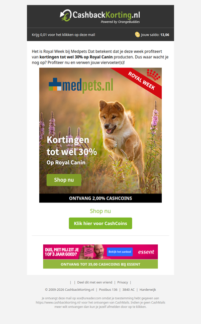 Royal Week bij Medpets: kortingen tot 30% op Royal Canin