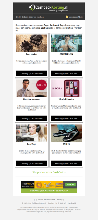 De beste Super Cashback Days deals voor jou!