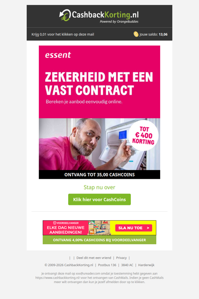 Ontvang tot 400 EUR korting op je energiecontract