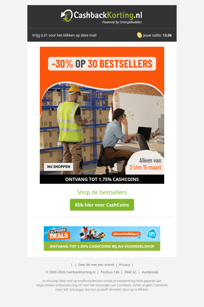 30% korting op 30 Manutan bestsellers!