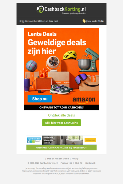 Heel veel korting tijdens Lente Deals Dagen van Amazon