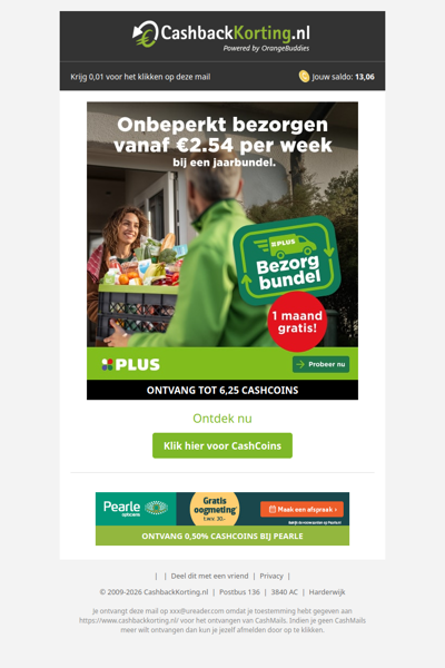 Profiteer van 1 maand gratis bezorging bij PLUS