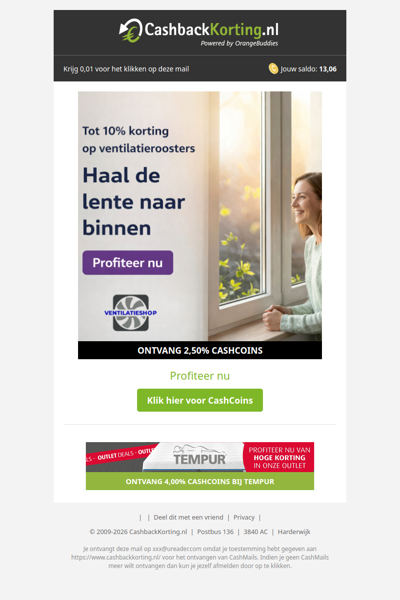 Ontvang tot 10% korting bij Ventilatieshop!