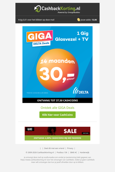 GIGA Delta Deals: 14 maanden slechts 30 EUR p.m.