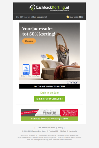 Het is Voorjaarssale bij Emma Sleep: tot 50% korting