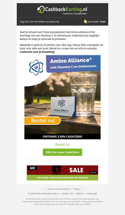 Boost je dag met de producten van Amino-alliance.nl