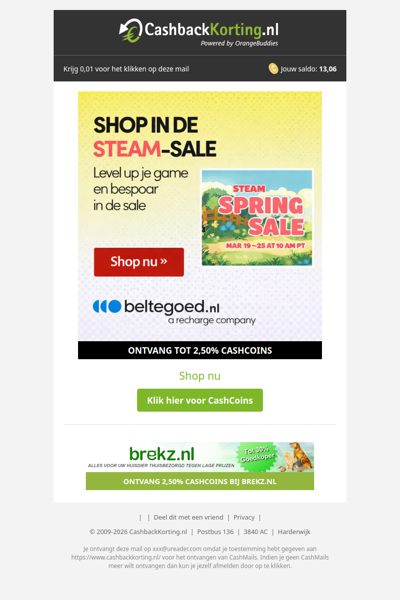 Bespaar in de Sale van Beltegoed.nl!