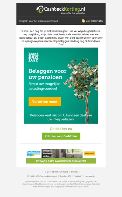 Beleggen voor uw pensioen begint vandaag!