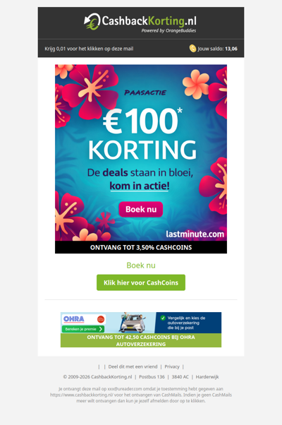 Paasactie bij Lastminute.com: ontvang 100 EUR korting
