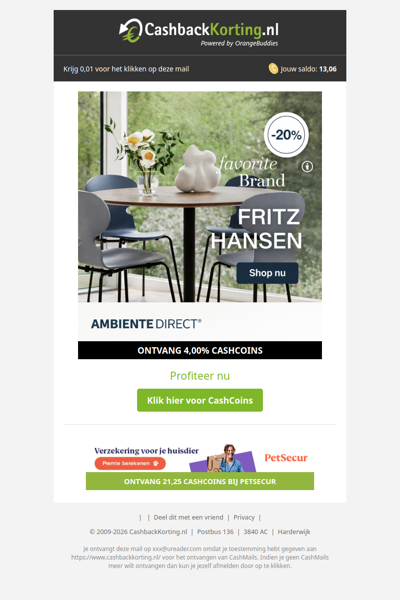 -20% op jouw favoriete merk bij AmbienteDirect!