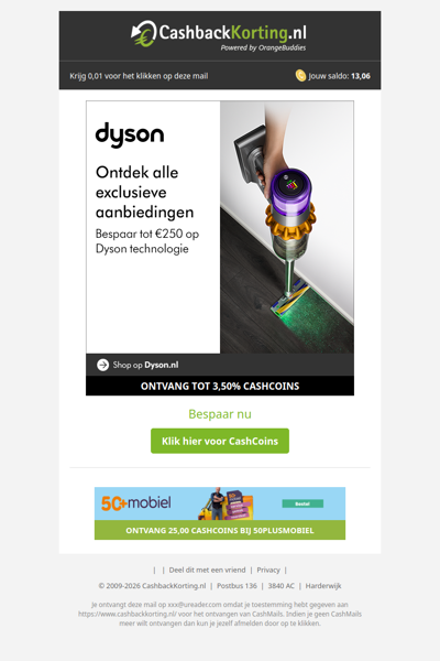 Voorjaarsschoonmaak: bespaar tot 250 EUR bij Dyson