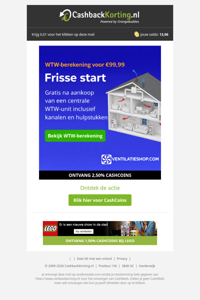 Gratis WTW-berekening t.w.v. 99,99 EUR