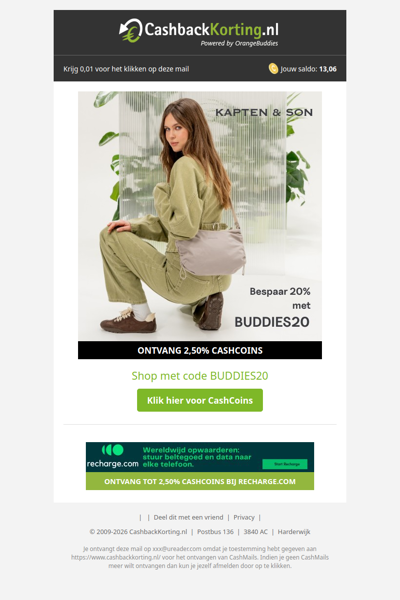 Bespaar 20% op je bestelling bij Kapten & Son