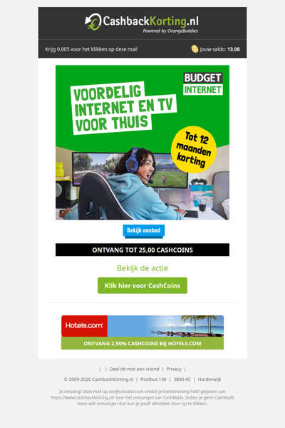 Internet & TV met korting of cadeau tot 349 EUR