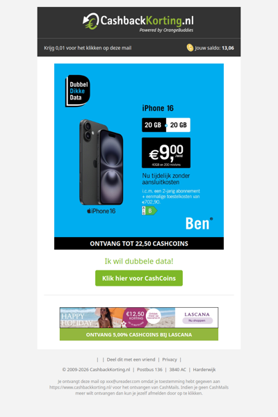 Dubbel Dikke Data met de iPhone 16 nu bij BEN